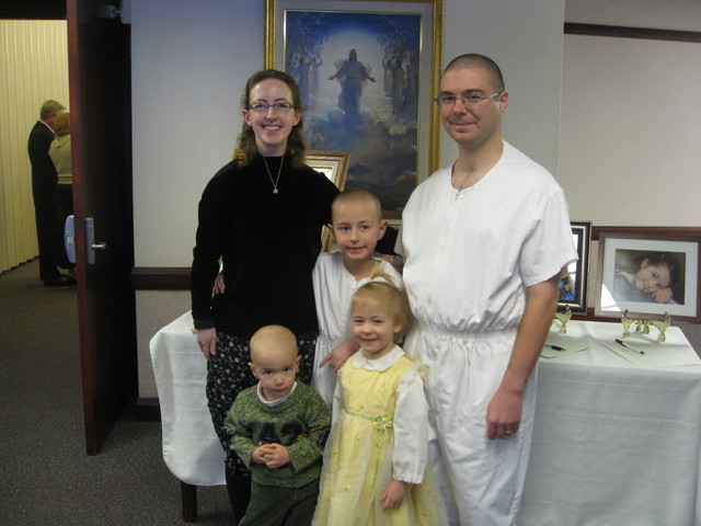 Nuffer family at   baptism for Paul