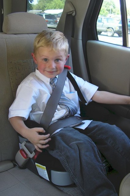 Cool!  Toric now had a booster seat and got to ride home from church with us!