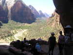 On the way up to Angels Landing, just before Refrigerator Canyon