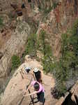 Coming up Angels Landing trail