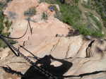 Going down Angels Landing trail
