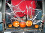 The van all decked out for the trunk or treat