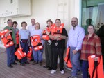 Group with life vests