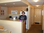 Me in the kitchen of the unit.