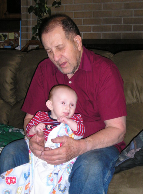 Hanging out with Great Grandpa