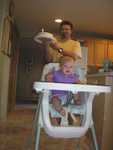 I don't like this highchair and I can't see Dad behind me!
