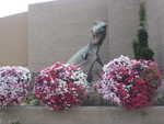 dino and flowers