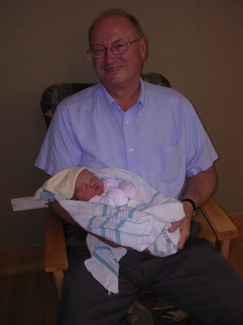 Thomas with Grandpa Crofts