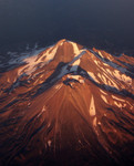 Mount Shasta at sunset from my plane window