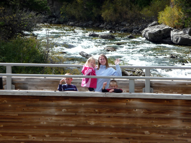 At Natural Bridge Falls, Montana