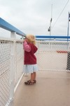 Dory spent the whole hour boat ride on the top deck.  There was just no convincing her to go below deck!