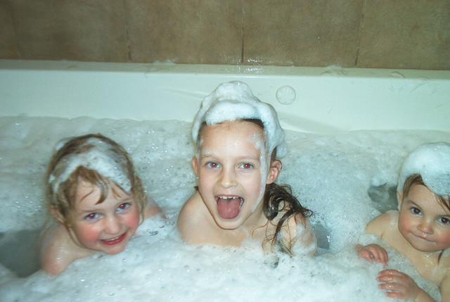 Three in the Tub with room to spare!