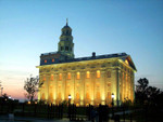 This is the Nauvoo temple, which I hope to go see someday.  The last time we were there it was 1998 and still a depression in a field.