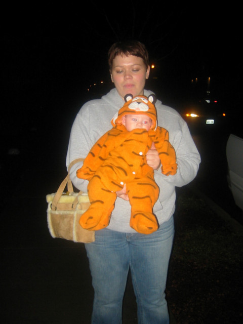 Rhya at Halloween.  I thought the ones of Paul and Rose were so cute I thought I would add some too.  Rhya makes a pretty good tiger don't you think?