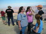 Grand Canyon, trying not to blow away.