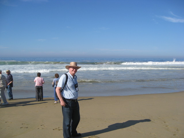 Dad on the beach in Zihuatanejo