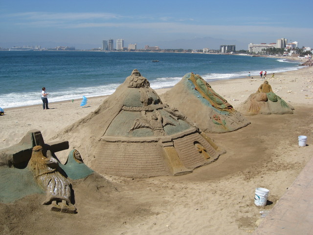 sand sculptures in Puerto Vallarta