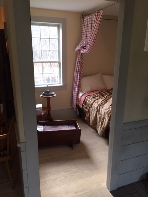 Guest bedroom in Hale home.  Joseph and Emma would have stayed here before moving into their own home.