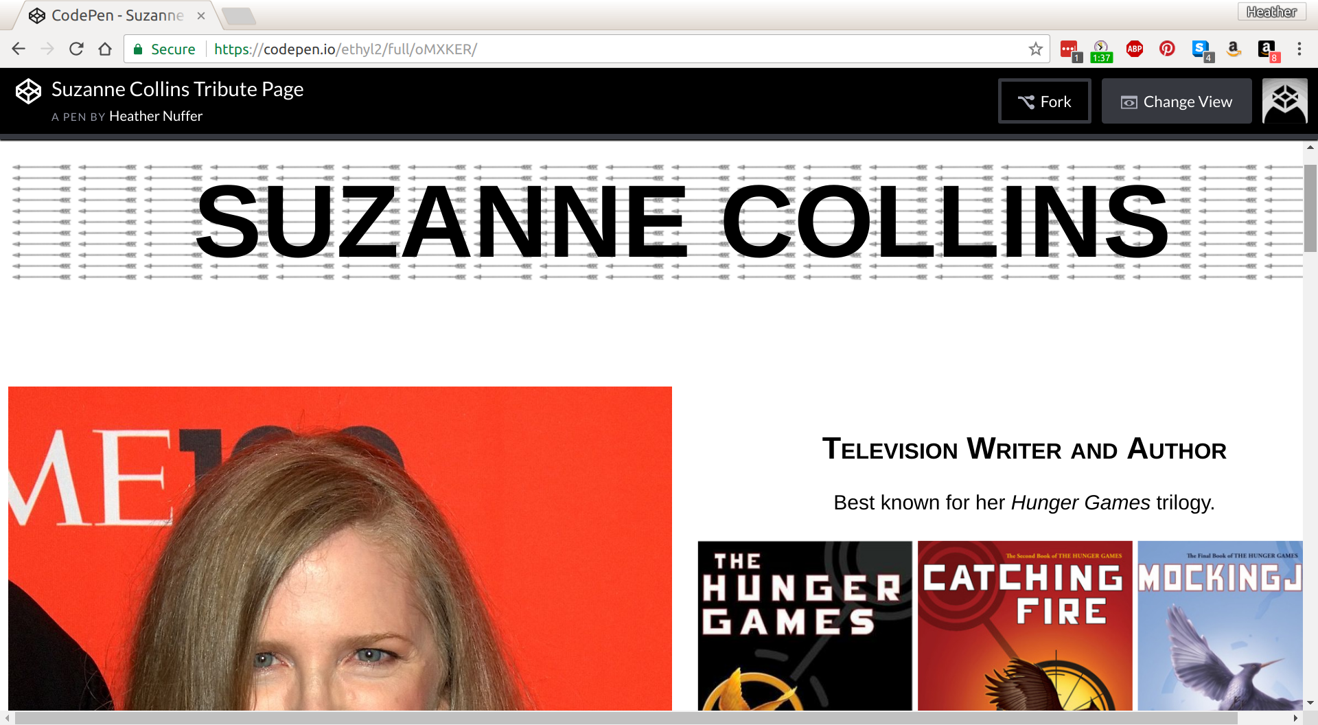 Tribute Page: Suzanne Collins