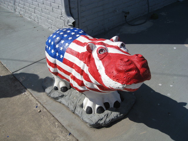 A very patriotic hippo