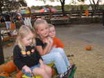 Sitting in the pumpkin wagon