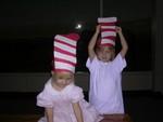 Glenda and Jessica with Dr Suess hats