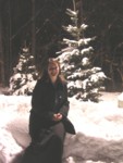 Martha sitting on snow