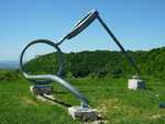A sculpture of glasses on the hills above Neuffen