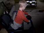 Kyton loved to drive his "car"