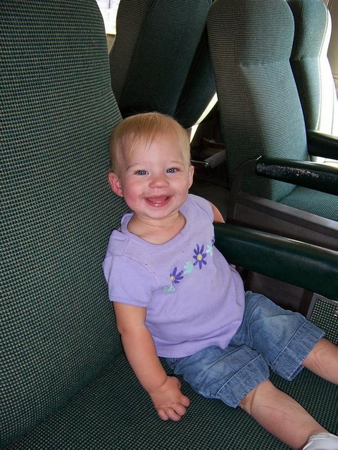 Rhya loved being on the train.