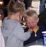 Corndogs at the fair.  Even better shared!